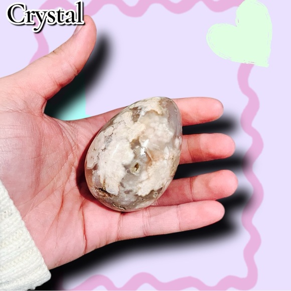 Polished Agate/Jasper Crystal Egg – Natural Stone - Picture 6 of 9